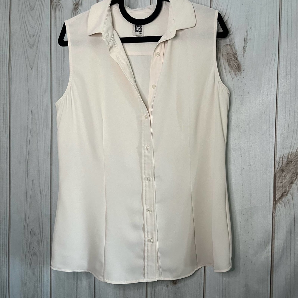 F8 Anne Klein Size 12 Blouse cream